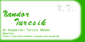 nandor turcsik business card