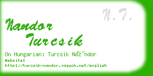 nandor turcsik business card